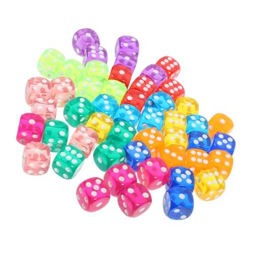 GLSTOY 100 Stück Transparente Spielwürfel, Kreative Brettspiele, Mehrseitige Würfel, Unterhaltungswürfel, Party Requisiten, Mehrseitige Würfel, Polyedrische Würfel, Brettspielwürfel, von GLSTOY
