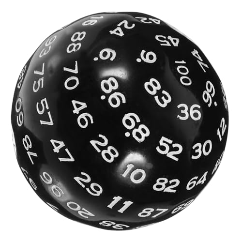 GLSTOY 100-seitige Acrylwürfel Für Tischspiele Rollenspiele Partyzubehör Zahlen Robustes Material von GLSTOY
