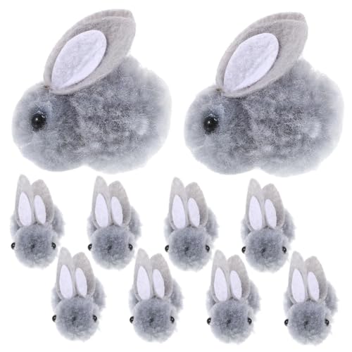 GLSTOY 10Stücke Teiliges Mini Kaninchenpuppen aus Plüsch DIY Dekoration für Kleidung Haarschmuck Ostern Zuverlässige Materialien für Kreative Bastelprojekte von GLSTOY