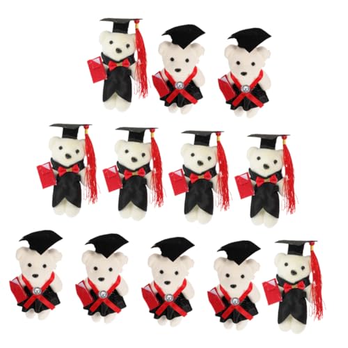 GLSTOY 12er Satz Abschlussbär-blumenstrauß-Dekoration Mini-plüschbär-Puppe Ausgestopfte Cartoon-bären Für DIY von GLSTOY