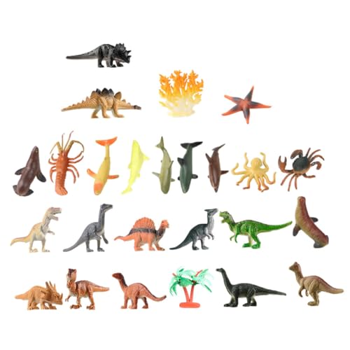 GLSTOY Dinosaurier Spielzeugset Für Kinder Mit Meereslebewesen-Figuren Und Lernspielzeug Zum Spielen von GLSTOY