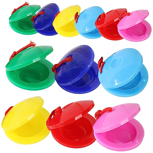 GLSTOY 12 Stück Kinderschlaginstrumente Finger Kastagnetten Kreative Musikinstrumente Für Kinder von GLSTOY