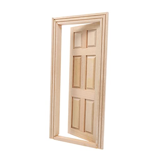 GLSTOY Puppenhauszubehör Miniatur Holztür-Accessoire Puppenhausmöbel Deko Für Villa-tür Puppenmöbel Puppenhaus Zubehör von GLSTOY