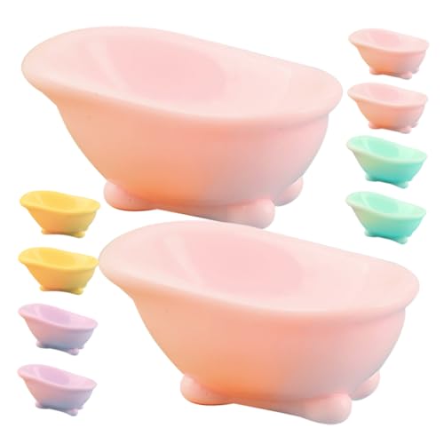 GLSTOY Miniatur Badewanne Set 12 Stück Maßstab Puppenhaus Zubehör Waschbecken Badezimmer von GLSTOY