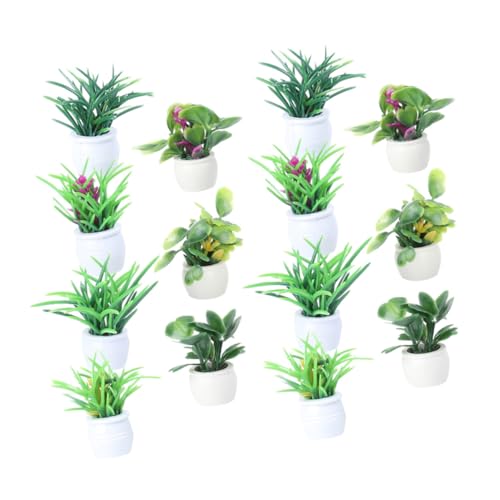 GLSTOY 14 Stück Mini Kunstpflanzen Kunstliche Topfpflanzen Für Puppenhaus Winzige Bonsai-Modelle Deko Für Mini Gartenlandschaften GLSTOY 14 Stück Mini Kunstpflanzen Kunstliche Topfpflanzen Für Puppenhaus Winzige Bonsai-Modelle Deko Für Mini Gartenlandschaften von GLSTOY