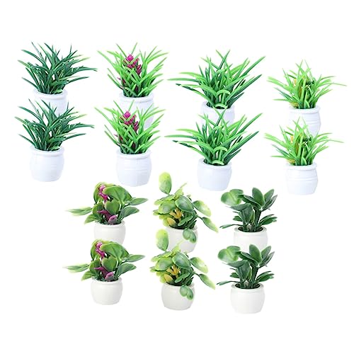 GLSTOY 14 Stück Teiliges Miniature Potted Plants Dekoration für Puppenhaus Künstliche Bonsai Pflanzen für Landschaft und Innendekoration für Kreative DIY Projekte GLSTOY 14 Stück Teiliges Miniature Potted Plants Dekoration für Puppenhaus Künstliche Bonsai Pflanzen für Landschaft und Innendekoration für Kreative DIY Projekte von GLSTOY
