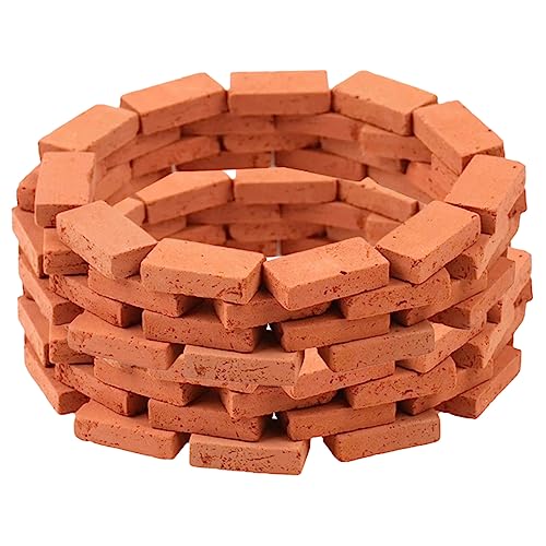 GLSTOY 150 Stück Mini Ziegel, Klein, Rot, Miniatur Ziegel, Miniatur Zubehör, Miniatur Ziegel, Wand Ziegel, Modell, Künstliche Ziegel, DIY Ziegel, Simulationsziegel, Mini Bausteine von GLSTOY