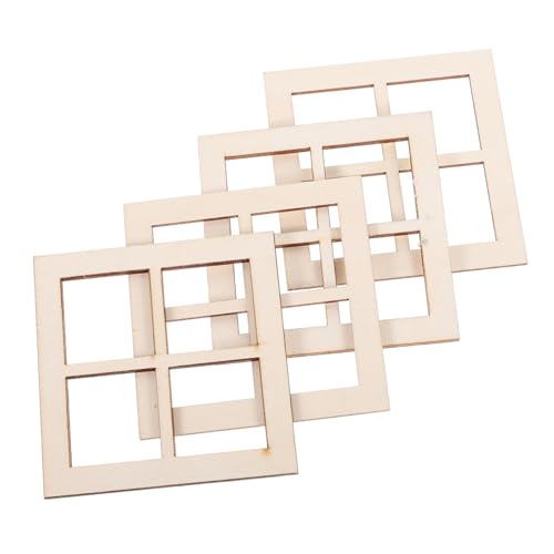 GLSTOY Puppenhaus Miniaturen Fenster 4-Gitter Mini Holzfenster für Spaß Rollenspiel und GLSTOY Puppenhaus Miniaturen Fenster 4-Gitter Mini Holzfenster für Spaß Rollenspiel und von GLSTOY