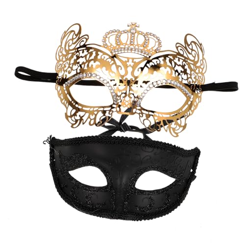GLSTOY 2 Stücke Maskerade Paare Masken Requisiten für Frauen Karneval Maskerade Halloween Party GLSTOY 2 Stücke Maskerade Paare Masken Requisiten für Frauen Karneval Maskerade Halloween Party von GLSTOY