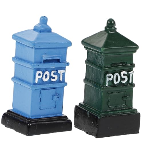 GLSTOY 2 Stück Briefkasten Miniatur Briefkasten Miniaturen Dinge Briefkasten Basteln Rollenspiele Spielzeug Briefkasten Skulptur Ornament Puppenhaus Miniaturen Briefkasten von GLSTOY