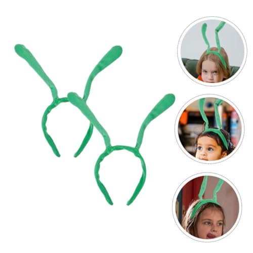 GLSTOY 2 Stück Cosplay Antennen Haarreifen Universalgröße Bienen Kostüm Stirnband Grün für Karneval Party Headband Accessoire von GLSTOY