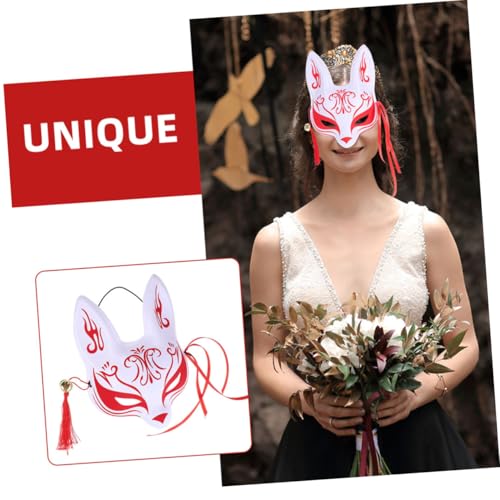 GLSTOY 2 Stück Halbgesicht Fuchsmasken Japanischer Stil mit Kirschblütenmuster Robuste Cosplay Masken für Theater und Festliche Anlässe Unisex Erwachsene GLSTOY 2 Stück Halbgesicht Fuchsmasken Japanischer Stil mit Kirschblütenmuster Robuste Cosplay Masken für Theater und Festliche Anlässe Unisex Erwachsene von GLSTOY