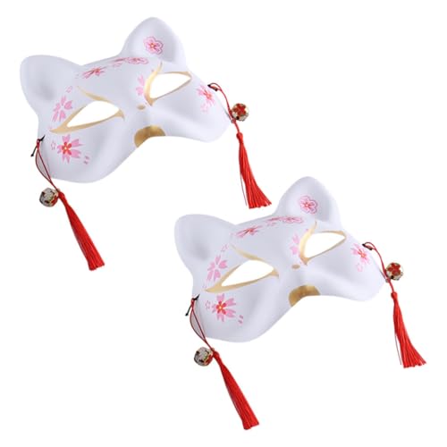 GLSTOY 2 Stück Japanische Halbmaske Handgemaltes Muster Maskenmaske Für Halloween -maske Tiermaske Atmungsaktiv Bequem GLSTOY 2 Stück Japanische Halbmaske Handgemaltes Muster Maskenmaske Für Halloween -maske Tiermaske Atmungsaktiv Bequem von GLSTOY