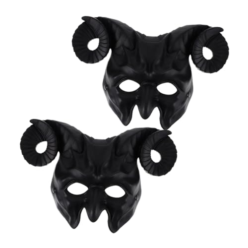 GLSTOY 2 Stück Ox Horn Masken Halbgesicht Tiermaske für Cosplay Masquerade Party mit Guter Belüftung und Vielseitigem Design für Festival Halloween Kostüm GLSTOY 2 Stück Ox Horn Masken Halbgesicht Tiermaske für Cosplay Masquerade Party mit Guter Belüftung und Vielseitigem Design für Festival Halloween Kostüm von GLSTOY