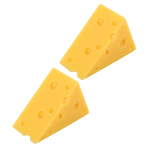 GLSTOY 2 Stück Simulations Käse Modell Gefälschte Käsehaus Dekorationen Heimdekorationen Realistische Spiellebensmittel Käse Requisiten Simulations Käse Ornamente Gefälschte von GLSTOY
