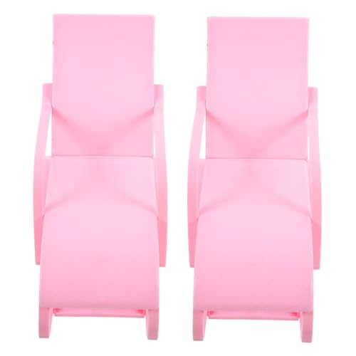 GLSTOY 2 Stück Teiliges Mini Strandstuhl für Puppen Realistischer Puppenstuhl mit Strapazierfähigem Material für Puppenhaus Deko und Rollenspiele von GLSTOY
