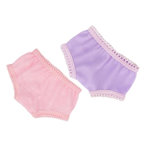 GLSTOY 2 Stück Teiliges Puppenunterwäsche Miniatur Unterhosen für Puppen Weiche Puppenkleidung Zubehör für Fantasievolles und Puppendekoration von GLSTOY