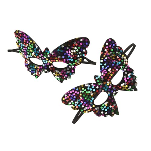 GLSTOY 2 Stück Venezianische Schmetterlings-maskerade-maske Mit Pailletten Für Frauen Für Weihnachten, Halloween, Abschlussball, Partys, Halbe Gesichtsmaske Mit Elastischem Band GLSTOY 2 Stück Venezianische Schmetterlings-maskerade-maske Mit Pailletten Für Frauen Für Weihnachten, Halloween, Abschlussball, Partys, Halbe Gesichtsmaske Mit Elastischem Band von GLSTOY