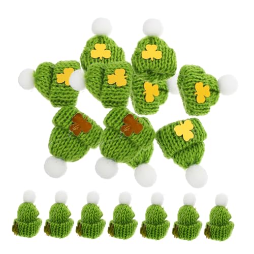 GLSTOY 20 Stück Mini Mützen, Winzige Strickmützen, DIY Zubehör, DIY Kunstbedarf, Mini Mützen Zubehör, Mini Mützen Zum Selbermachen, Mini St. Patrick's Strickmützen, Mini St. Patrick's von GLSTOY