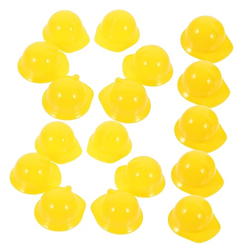 GLSTOY 20 Stück Teiliges Bauhelm aus Kunststoff Realistisches Design Leicht und Robust Vielseitig für Puppen Haustier Schutz Partydekoration für Kuchen Weinflaschen und Outdoor von GLSTOY