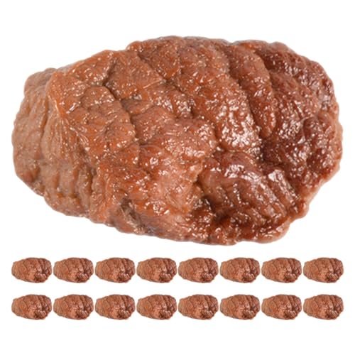 GLSTOY 20-teiliges Lebensechtes Steak-Spielzeug: Mini-realistische Fleischmodelle Für Die Anzeige Zu Hause – Simulationsrindfleisch Für Rollenspiele, Küchendekor Und von GLSTOY