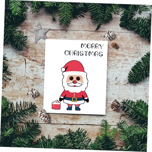 GLSTOY 24 Blatt Teiliges Weihnachts DIY Puzzle Sticker Kreative Papieraufkleber für Festtagsdeko Sichere Bastelsticker für Weihnachtsfeiern und Partyspaß von GLSTOY