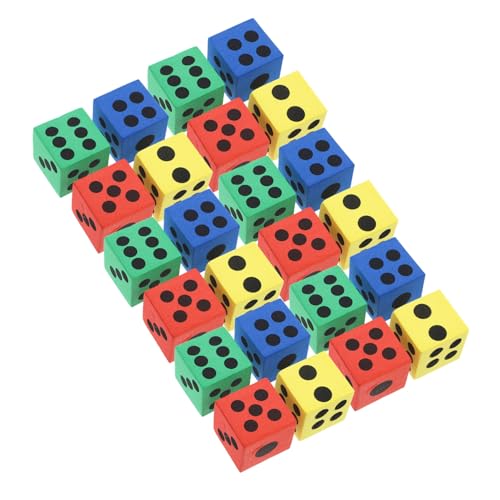 GLSTOY 24 Stück Jumbo-spielwürfel Spielwürfel Für Kinder Lernspielzeug Aus Schaumstoff Partygeschenk von GLSTOY