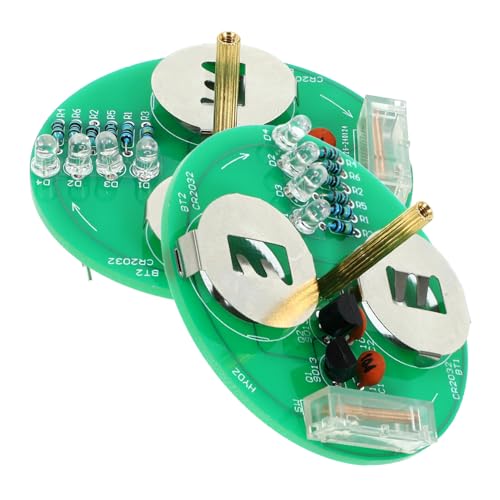 GLSTOY 2Sätze LED Gyroskop DIY Kit Lötset für Elektronik Bauprojekte für Lötübungen und Physik Experimente Tragbares Zubehör für Heimwerker und Bastler von GLSTOY