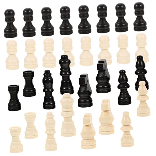 GLSTOY 2Sätze Mini Holz Schachfiguren Internationale Schachsteine für Schachbrett Tragbar für Partys Fotografie und Mathematikspiele von GLSTOY