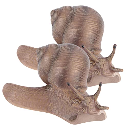 GLSTOY 2St Schneckenmodell tierfiguren für Animal Figures plasure Miniaturen gefälschte Schneckenfiguren kinderspielzeug lebensechte Schneckenstatue kleine Schneckenfiguren Plastik von GLSTOY
