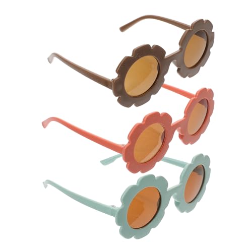 GLSTOY 3 Paare Sonnenbrille mit Sonnenblumen Uv Strapazierfähiges Pc Material für Partys Feiern für Jungen Farbenfrohe Designs für Kleine GLSTOY 3 Paare Sonnenbrille mit Sonnenblumen Uv Strapazierfähiges Pc Material für Partys Feiern für Jungen Farbenfrohe Designs für Kleine von GLSTOY