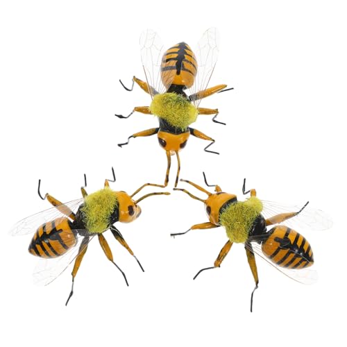 GLSTOY 3 Stück Hochsimuliertes Insekten Fälschungsspielzeug, Kunststoff Bienenmodell, Heimdekoration, Realistisches Bienenmodell, Simuliertes Spielzeug, Lebensechte Figur, Bienenstatue, GLSTOY 3 Stück Hochsimuliertes Insekten Fälschungsspielzeug, Kunststoff Bienenmodell, Heimdekoration, Realistisches Bienenmodell, Simuliertes Spielzeug, Lebensechte Figur, Bienenstatue, von GLSTOY