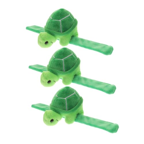 GLSTOY 3 Stück Schildkröten-schlagarmbänder, Plüsch-stofftier-huggers, Meerestier-schlagarmbänder Für Partys Mit -thema, Gastgeschenke, Korbfüller von GLSTOY