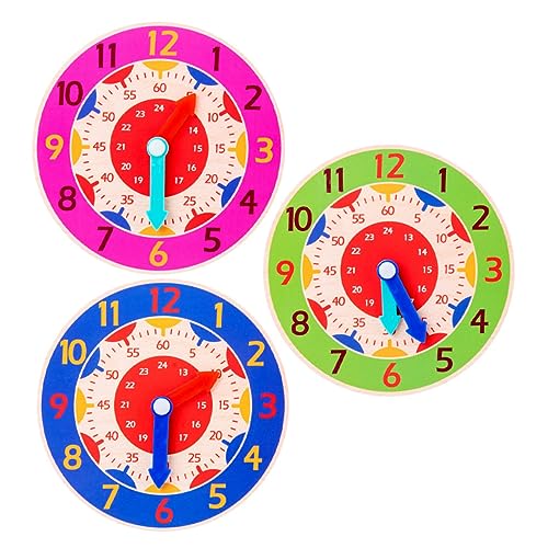 GLSTOY Frühes Lernen Pädagogische Uhr Für Jungen Und Mädchen Kinder Zeit Lehren Uhr Holz Kognitiven Spielzeug Set von GLSTOY