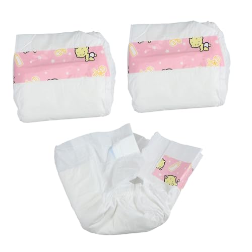 GLSTOY Baby Puppe 3st Puppen-anziehwindel Kinderspielzeug Babypuppenflaschen Wiedergeborene Babypuppen Babys Puppen Puppenwindeln Puppenzubehör Spielzeugwindeln Simulationswindeln Plastik von GLSTOY