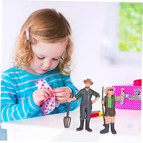 GLSTOY 3Stücke Landarbeiterfiguren Imitierte Modelle für Mini Landschaftsdekoration für Langlebig und für Märchengärten und Puppenhäuser von GLSTOY