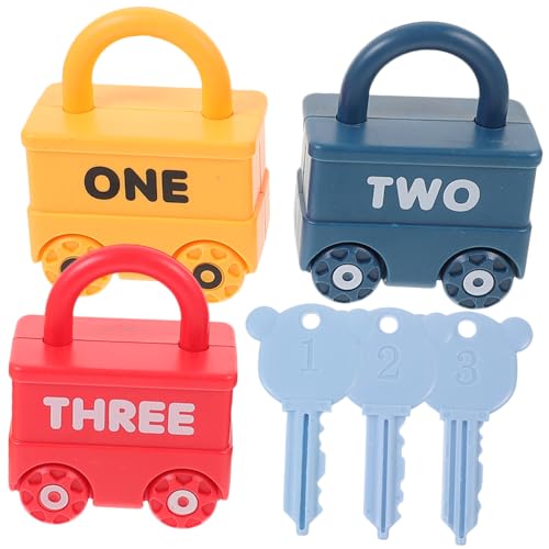 GLSTOY Interaktives Feinmotorik-Spielzeug für Kleinkinder Im Alter Von 1–5 Jahren. Schloss-/schlüssel-spielzeugset. und Sicher Zum Spielen für Kinder. Zufällige Farbe GLSTOY Interaktives Feinmotorik-Spielzeug für Kleinkinder Im Alter Von 1–5 Jahren. Schloss-/schlüssel-spielzeugset. und Sicher Zum Spielen für Kinder. Zufällige Farbe von GLSTOY