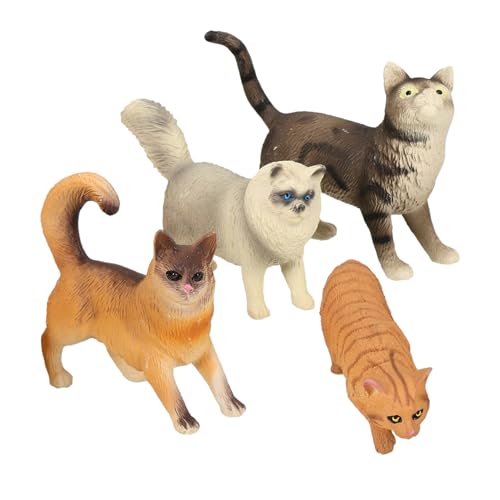 GLSTOY 4 Stück Katzenmodell Spielzeug, Kleines Katzenornament, Dekoratives Katzendekor, Lebensechte Katzenfigur, Gefälschtes Katzendekor, Kätzchenfigur, Cartoon Kätzchen Handwerk, GLSTOY 4 Stück Katzenmodell Spielzeug, Kleines Katzenornament, Dekoratives Katzendekor, Lebensechte Katzenfigur, Gefälschtes Katzendekor, Kätzchenfigur, Cartoon Kätzchen Handwerk, von GLSTOY