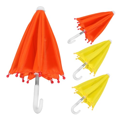 GLSTOY 4 Stück Aufklappbare Mini-regenschirme Als Ornament Für Puppenhauser Miniaturmöbel Für 18-Zoll-Puppen von GLSTOY