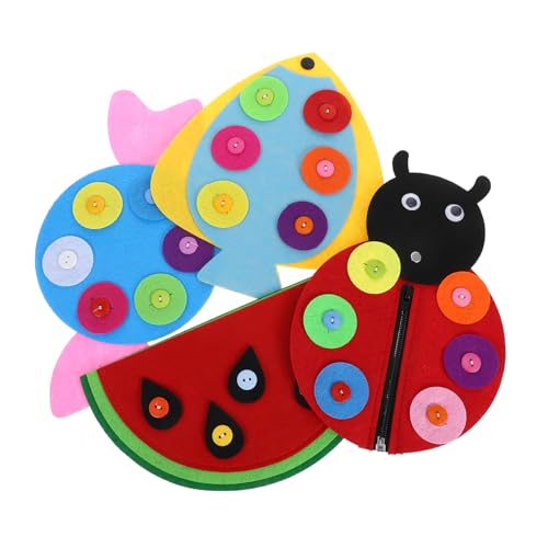GLSTOY 4 Stück Montessori Busy Board für Kleinkinder Teiliges Button und Reißverschluss Lernspielzeug Kreatives DIY Handwerk für Vorschule Fördert Motorische Fähigkeiten und Interaktives GLSTOY 4 Stück Montessori Busy Board für Kleinkinder Teiliges Button und Reißverschluss Lernspielzeug Kreatives DIY Handwerk für Vorschule Fördert Motorische Fähigkeiten und Interaktives von GLSTOY