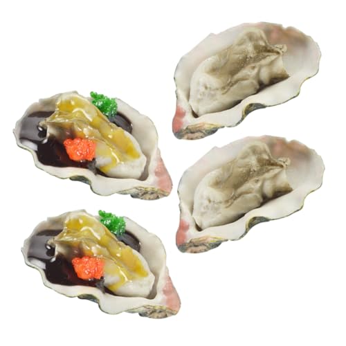 GLSTOY 4 Stück Spiellebensmittel Modell, Meeresfrüchte, Foto Requisite, Rollenspiel Küchenzubehör, Meeresfrüchte, Gefälschtes Modell, Realistisches Spiellebensmittel, von GLSTOY