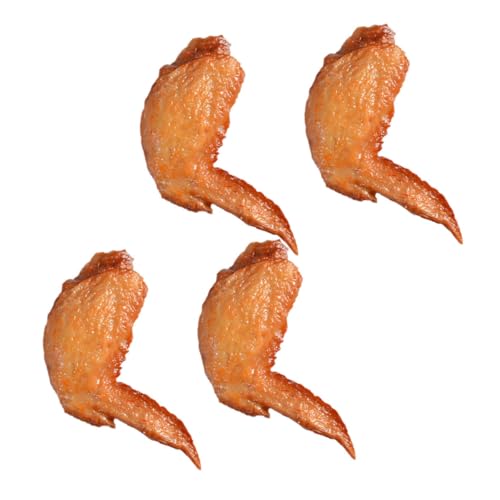 GLSTOY 4 Stück Teiliges Simulierte Gebratene Hühnerflügel Lebensmittelmodell Lebensnahes Dekorationsobjekt für Restaurant Schaufenster Fotografie Requisiten GLSTOY 4 Stück Teiliges Simulierte Gebratene Hühnerflügel Lebensmittelmodell Lebensnahes Dekorationsobjekt für Restaurant Schaufenster Fotografie Requisiten von GLSTOY