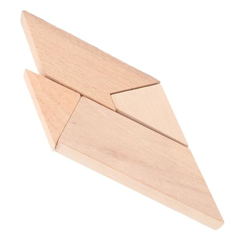 GLSTOY 4 Stück Teiliges T-Puzzle aus Langlebigem Buchenholz Geometrisches Holzpuzzle für Erwachsene und Fördert Räumliches Denken Kreatives Legespiel und Pädagogisches Gehirntraining von GLSTOY
