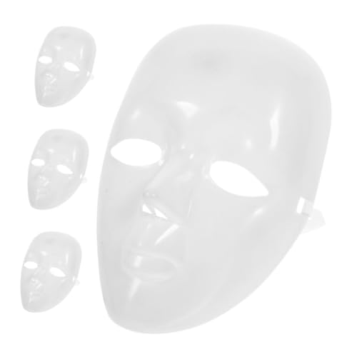 GLSTOY Blanko-maskenset Aus Weißem Kunststoff Für Cosplay Halloween Maskerade Bequem Und Einfach Zu Tragen von GLSTOY