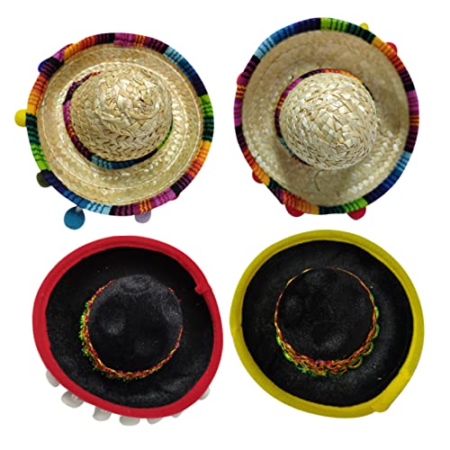 GLSTOY Mexikanischer Hut Haarreifen 4 Stück Mini-sombrero-stirnbänder Für Partykostüme Festival Selfie-spaß GLSTOY Mexikanischer Hut Haarreifen 4 Stück Mini-sombrero-stirnbänder Für Partykostüme Festival Selfie-spaß von GLSTOY