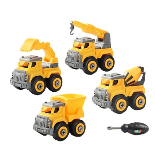 GLSTOY 4 Teiliges Spielzeugset Mit Abnehmbaren Fahrzeugen Ingenieurspielzeug LKW Für DIY Bauwagen Mit Schraubendreher Ideales Lernspielzeug Für Kreatives GLSTOY 4 Teiliges Spielzeugset Mit Abnehmbaren Fahrzeugen Ingenieurspielzeug LKW Für DIY Bauwagen Mit Schraubendreher Ideales Lernspielzeug Für Kreatives von GLSTOY