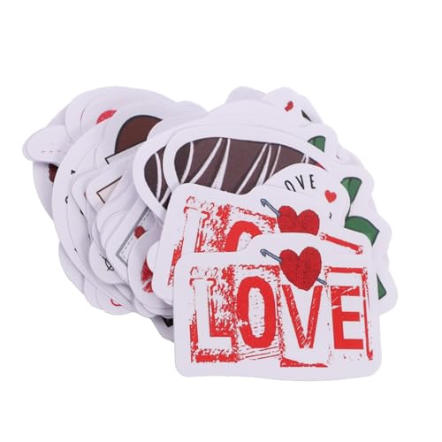 GLSTOY Scrapbooking-Aufkleber-Set 46-teilig Liebesherz-Aufkleber Für Paare Dekorative Etiketten Für Das Valentinstagsalbum von GLSTOY