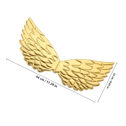 GLSTOY 5 Stück Teiliges Einhorn Flügel Goldfarben Leichte Cosplay Party Flügel mit Engelsflügel-design für Halloween Weihnachten und Karneval Vielseitig Einsetzbar als Kostüm-accessoire von GLSTOY