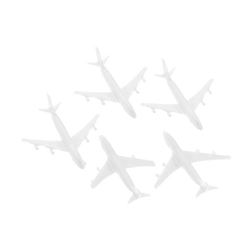 GLSTOY 5 Stück Teiliges Flughafenmodell Kunststoff Miniatur Flugzeug Dekoration für Sandtisch Architekturmodell Zubehör Realistische Landebahn Szenen für Heimdekor von GLSTOY
