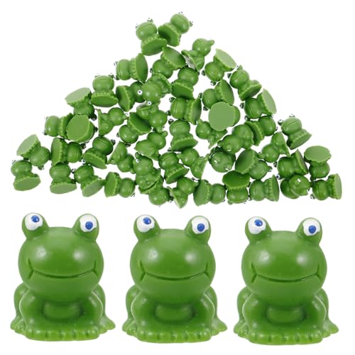 GLSTOY 50 Stück Mini Froschstatuen, Garten, Winzige Statuen, Mikro Landschaftsdekoration, Mikro Landschaftsornament, Winzige Frösche, Mini Tierfigur, Harz, Tierfigur, Mini Froschmodell, von GLSTOY